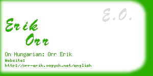 erik orr business card